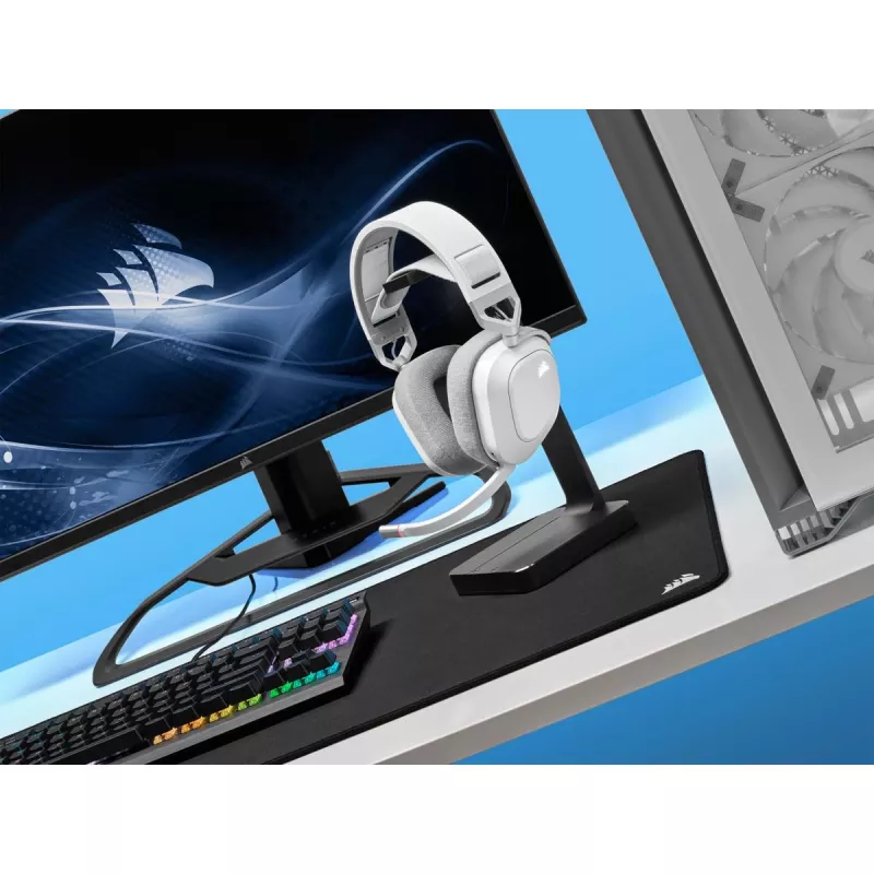Headset gaming CORSAIR Hs80 - Wireless - branco