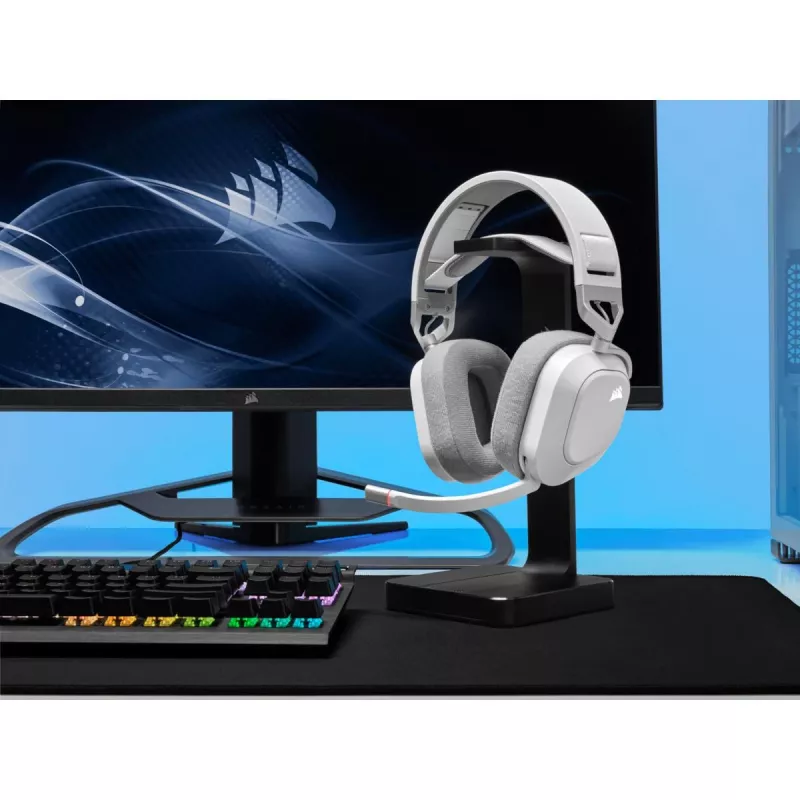 Headset gaming CORSAIR Hs80 - Wireless - branco