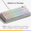 Teclado mecânico GLORIOUS GMMK 3 HE 75% com fios branco layout US