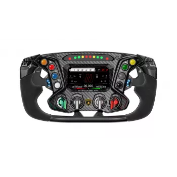 Volante Moza Racing Essenza SCV12, volante de corrida, preto, alumínio, fibra de carbono, 164 cm, 164 cm, 310 mm
