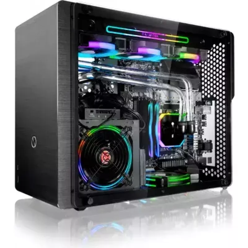 Caixa de PC RAIJINTEK Ophion M Evo ALS Midi Tower preta, transparente