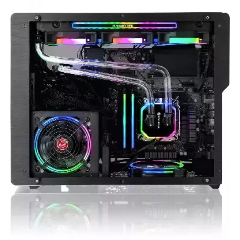 Caixa de PC RAIJINTEK Ophion M Evo ALS Midi Tower preta, transparente