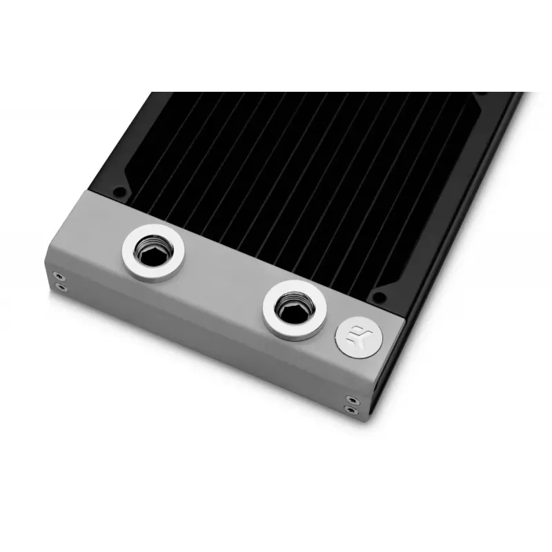 Dissipador EK Water Blocks latão cobre aço inoxidável branco