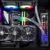 RAIJINTEK EOS 12 RBW ADD ventoinhas de 120 mm (2 unid.) com controlador, hub de 8 portas e telecomando, preto/branco