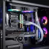 RAIJINTEK EOS 12 RBW ADD ventoinhas de 120 mm (2 unid.) com controlador, hub de 8 portas e telecomando, preto/branco