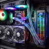 RAIJINTEK EOS 12 RBW ADD ventoinhas de 120 mm (2 unid.) com controlador, hub de 8 portas e telecomando, preto/branco