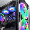 RAIJINTEK EOS 12 RBW ADD ventoinhas de 120 mm (2 unid.) com controlador, hub de 8 portas e telecomando, preto/branco