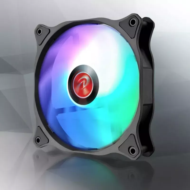 RAIJINTEK EOS 12 RBW ADD ventoinhas de 120 mm (2 unid.) com controlador, hub de 8 portas e telecomando, preto/branco