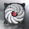 RAIJINTEK EOS 12 RBW ADD ventoinhas de 120 mm (2 unid.) com controlador, hub de 8 portas e telecomando, preto/branco
