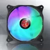 RAIJINTEK EOS 12 RBW ADD ventoinhas de 120 mm (2 unid.) com controlador, hub de 8 portas e telecomando, preto/branco