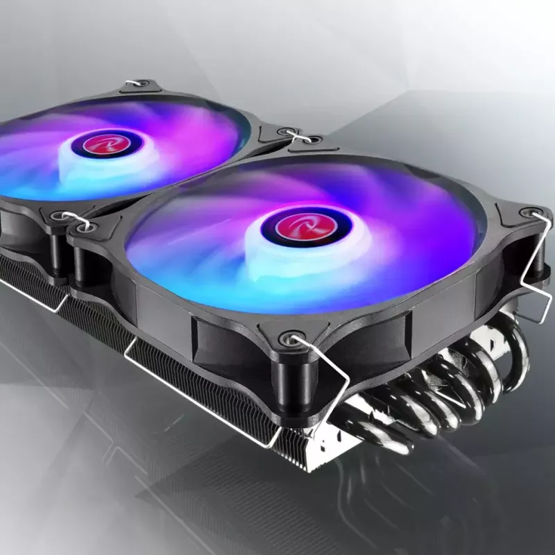 RAIJINTEK EOS 12 RBW ADD ventoinhas de 120 mm (2 unid.) com controlador, hub de 8 portas e telecomando, preto/branco