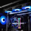 RAIJINTEK EOS 12 RBW ADD ventoinhas de 120 mm (2 unid.) com controlador, hub de 8 portas e telecomando, preto/branco