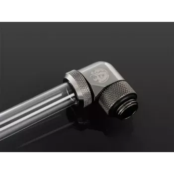 Bitspower Multi-Link adaptador 90°, G1/4 macho para tubo rígido de 12 mm OD, rotativo, cinzento (BP-BSE90RML)