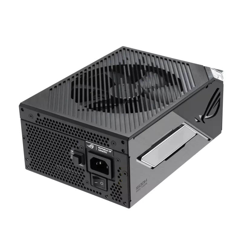 Fonte de alimentação ASUS ROG THOR-1600T3-GAMING 1600 W, 80 PLUS Titanium, ATX 3.1, totalmente modular, ecrã OLED
