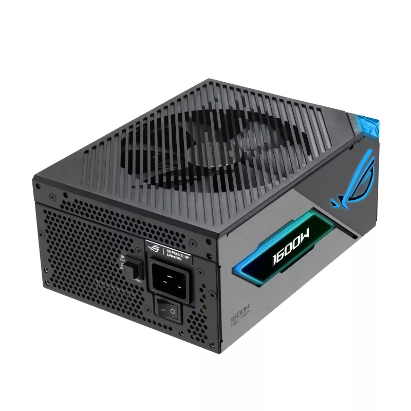 Fonte de alimentação ASUS ROG THOR-1600T3-GAMING 1600 W, 80 PLUS Titanium, ATX 3.1, totalmente modular, ecrã OLED