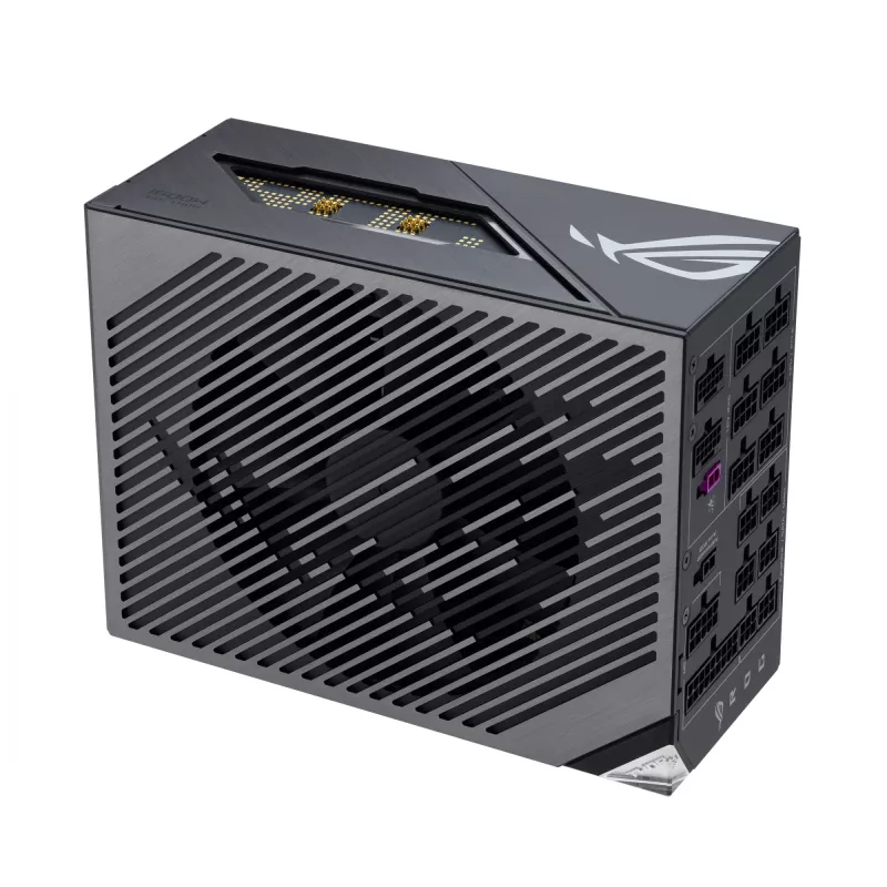 Fonte de alimentação ASUS ROG THOR-1600T3-GAMING 1600 W, 80 PLUS Titanium, ATX 3.1, totalmente modular, ecrã OLED