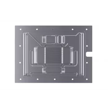Water block + backplate Alphacool 13456 acrílico alumínio preto prateado transparente