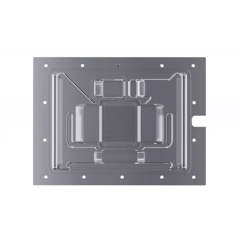 Water block + backplate Alphacool 13456 acrílico alumínio preto prateado transparente