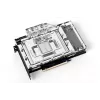 Water block + backplate Alphacool 13456 acrílico alumínio preto prateado transparente