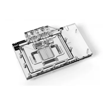 Water block + backplate Alphacool 13456 acrílico alumínio preto prateado transparente