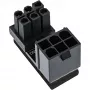 Adaptador de alimentação interno InLine 180° ATX ficha de 6 pinos para conector fêmea reverso preto 26636F