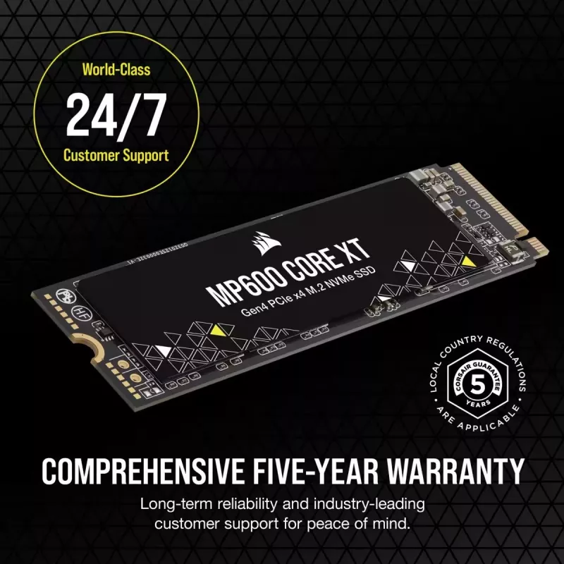 SSD CORSAIR - 4TB - MP600 Core Xt PCI-E 4.0 (gen4) x4 NVMe M.2