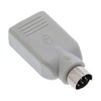 Adaptador InLine USB A fêmea / PS/2 macho, PS/2 macho, USB A, bege