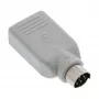 Adaptador InLine USB A fêmea / PS/2 macho, PS/2 macho, USB A, bege
