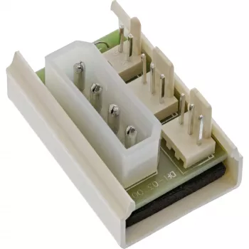 Adaptador de alimentação múltipla para ventoinhas de PC InLine Molex 5,25 polegadas para 2x conector de ventoinha