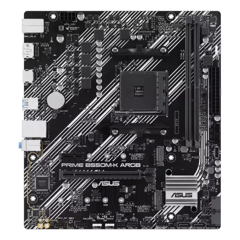 ASUS PRIME B550M-K ARGB AMD B550 Socket AM4 micro ATX