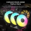 Ventoinha CORSAIR ARGB – série RS ARGB 120 120 mm pack de três