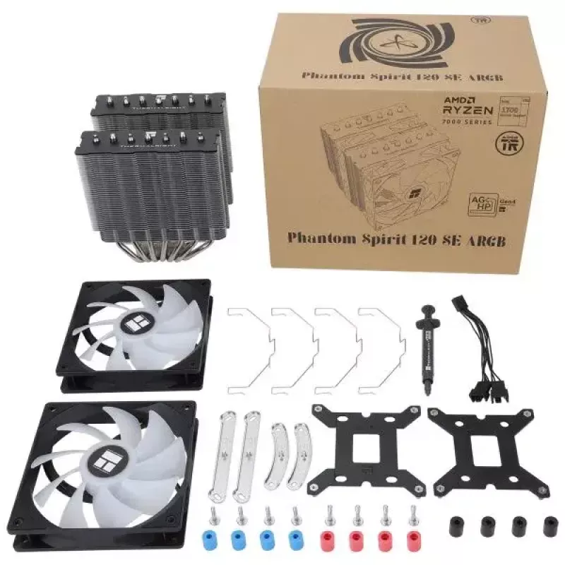 Arrefecedor a ar Thermalright Phantom Spirit 120 SE ARGB 12 cm preto