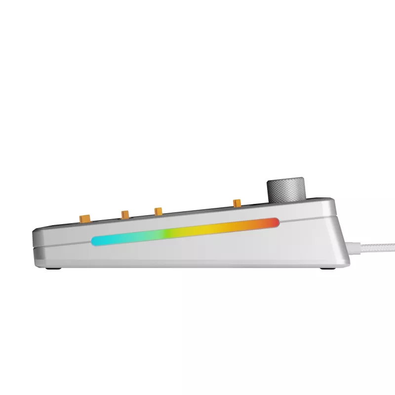 Glorious Gaming GMMK 3 PRO 75% Barebones Wired Silver - US, 75%, com fios, USB, RGB LED, Prateado