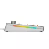 Glorious Gaming GMMK 3 PRO 75% Barebones Wired Silver - US, 75%, com fios, USB, RGB LED, Prateado