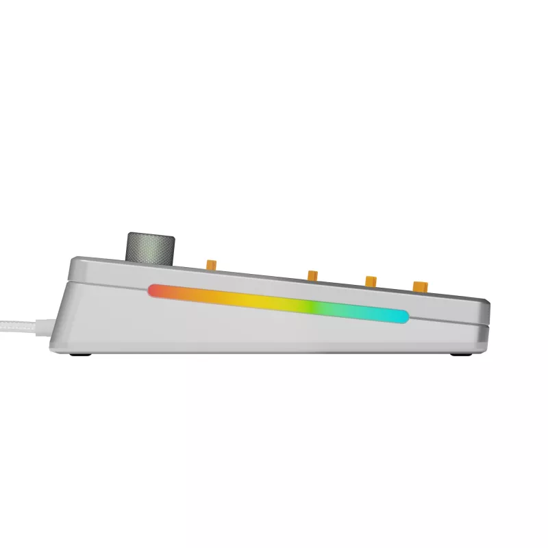Glorious Gaming GMMK 3 PRO 75% Barebones Wired Silver - US, 75%, com fios, USB, RGB LED, Prateado