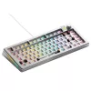 Glorious Gaming GMMK 3 PRO 75% Barebones Wired Silver - US, 75%, com fios, USB, RGB LED, Prateado