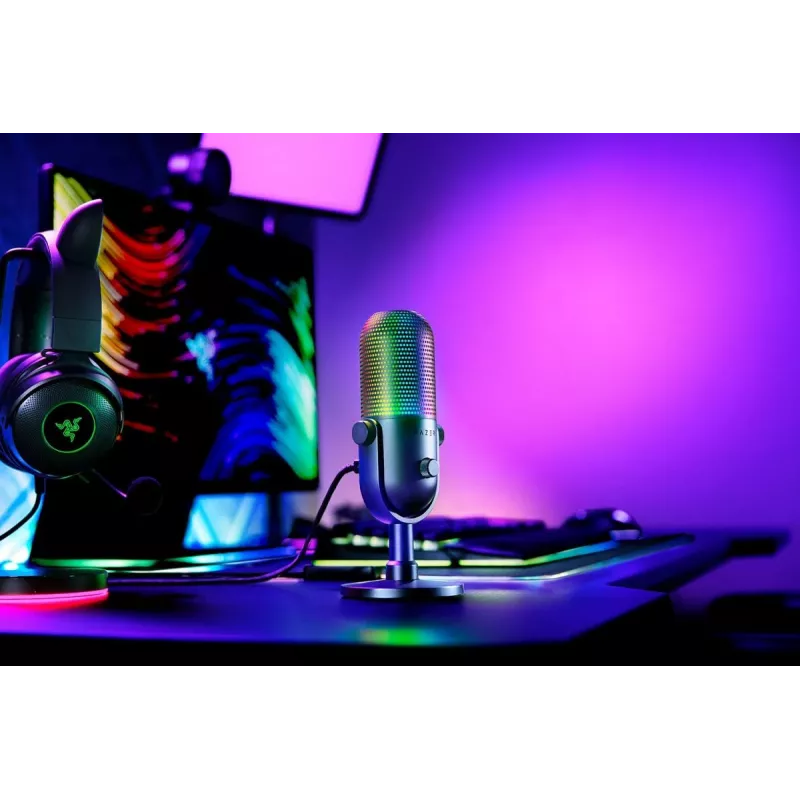 Microfone de mesa RAZER Seiren V3 Chroma - Preto