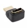 Adaptador HDMI InLine, ficha/conector fêmea, inclinado para cima, contactos dourados, 4K2K