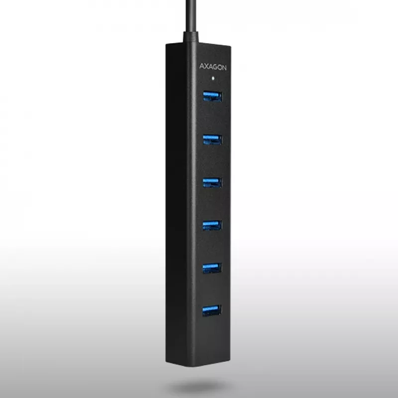 Axagon HUE-SA7BP 7x USB 3.0 ALU HUB DE CARREGAMENTO preto incl. fonte de alimentação