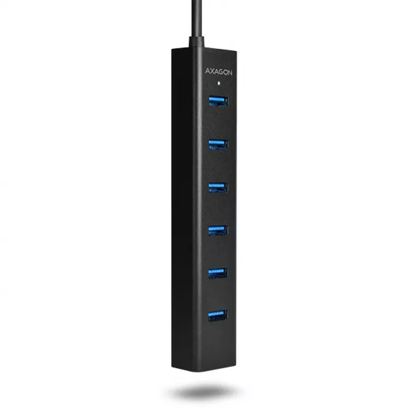 Axagon HUE-SA7BP 7x USB 3.0 ALU HUB DE CARREGAMENTO preto incl. fonte de alimentação