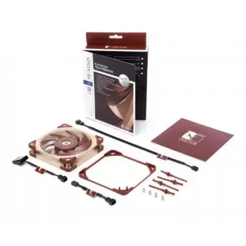 Noctua NF-A12x25 ULN ventoinha de caixa de 120 mm, 3 pinos, 1200 rpm, 55,7 m³/h, 12,1 dB(A), Sterrox, bege/castanho