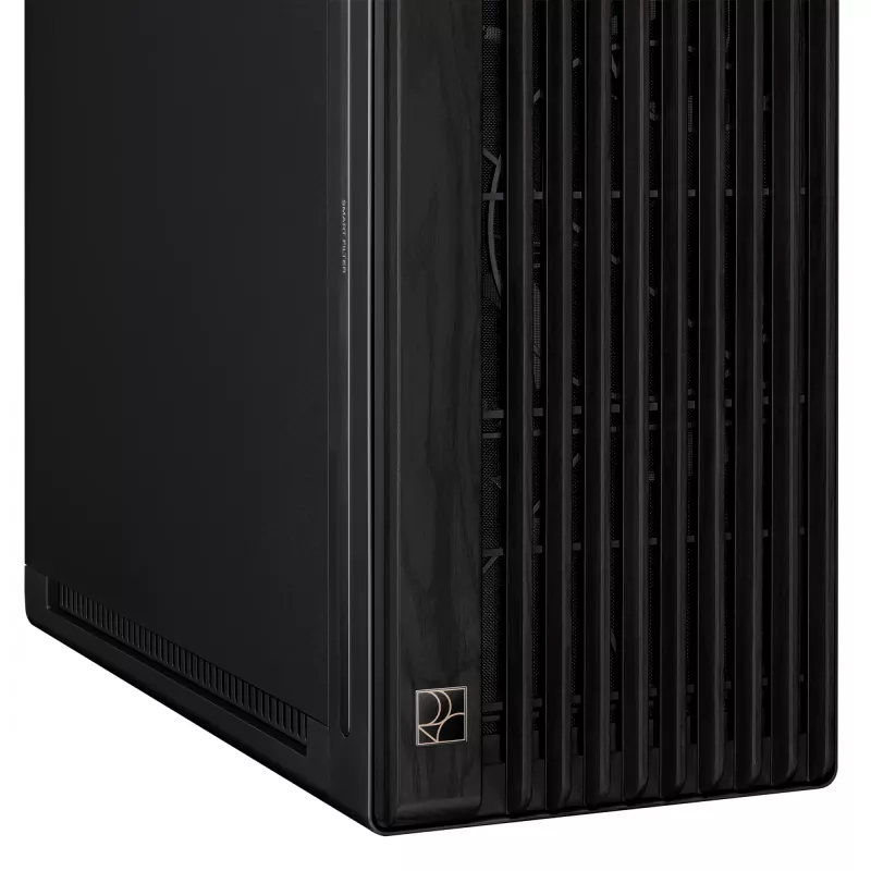 ASUS ProArt PA602 Wood Edition caixa de PC Midi Tower, E-ATX, placa gráfica até 450 mm, cooler de CPU até 190 mm, 4 × 3,5" + 4 × 2,5" baias, USB-C, preta