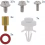 Conjunto de parafusos múltiplos InLine IT / PC com espaçadores 48 unid., metal, plástico