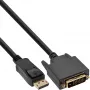 Cabo conversor InLine DisplayPort para DVI, preto, 1 m, 1 m, DVI-D, DisplayPort, ficha, ficha, preto