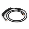 Glorious Gaming Glorious GMMK cabo espiral Phantom preto, preto, 1,4 m, 1 unid., Glorious Gaming, USB Type-A, USB Type-C, Aviator