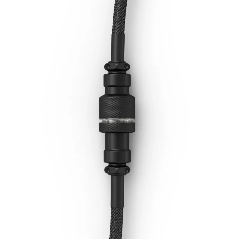Glorious Gaming Glorious GMMK cabo espiral Phantom preto, preto, 1,4 m, 1 unid., Glorious Gaming, USB Type-A, USB Type-C, Aviator