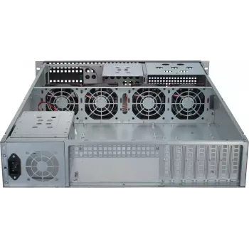 Caixa de servidor Inter-Tech 2U-2129N Rack preto, prateado