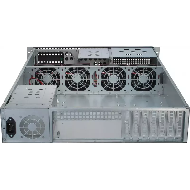 Caixa de servidor Inter-Tech 2U-2129N Rack preto, prateado