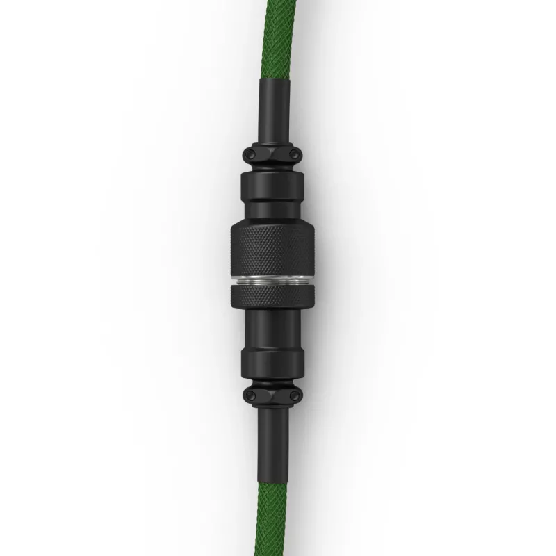 Cabo espiral Glorious Gaming Glorious GMMK Forest Rain, verde, 1,4 m, 1 unid., Glorious Gaming, USB Type-A, USB Type-C, Aviator