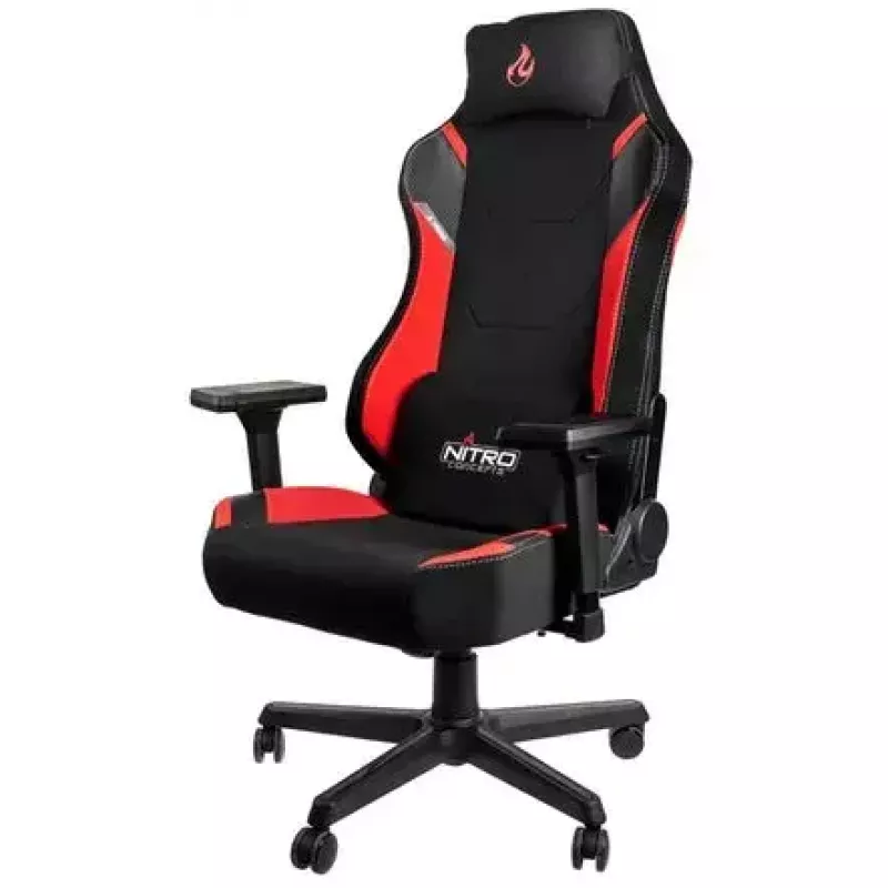 Nitro Concepts X1000 NC-X1000-BR cadeira gaming, em forma de T, com inclinação, Inferno Red
